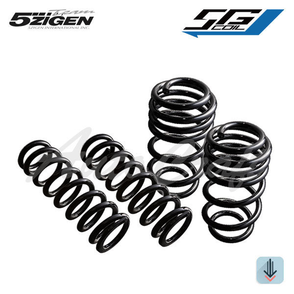 5ZIGEN 5Gコイル ダウンサス 1台分 ウィッシュ ZGE22W 3ZR-FAE H21/4~ 2WD 2.0L