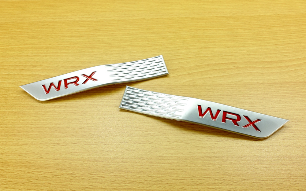 シルバー+レッド WRX エンブレム サイドフェンダーマーカー2015+ WRX / STI_画像3