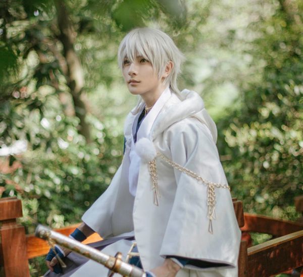  wig katsula crane circle country . Touken Ranbu costume play clothes properties domestic high quality heat-resisting size adjustment possible 