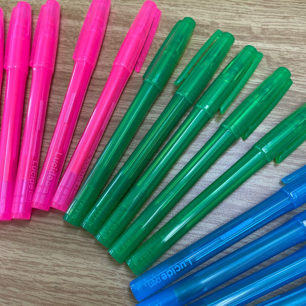 蛍光ペン　ピンク、イエロー、オレンジ、ブルー、グリーン5色5本　25本セット