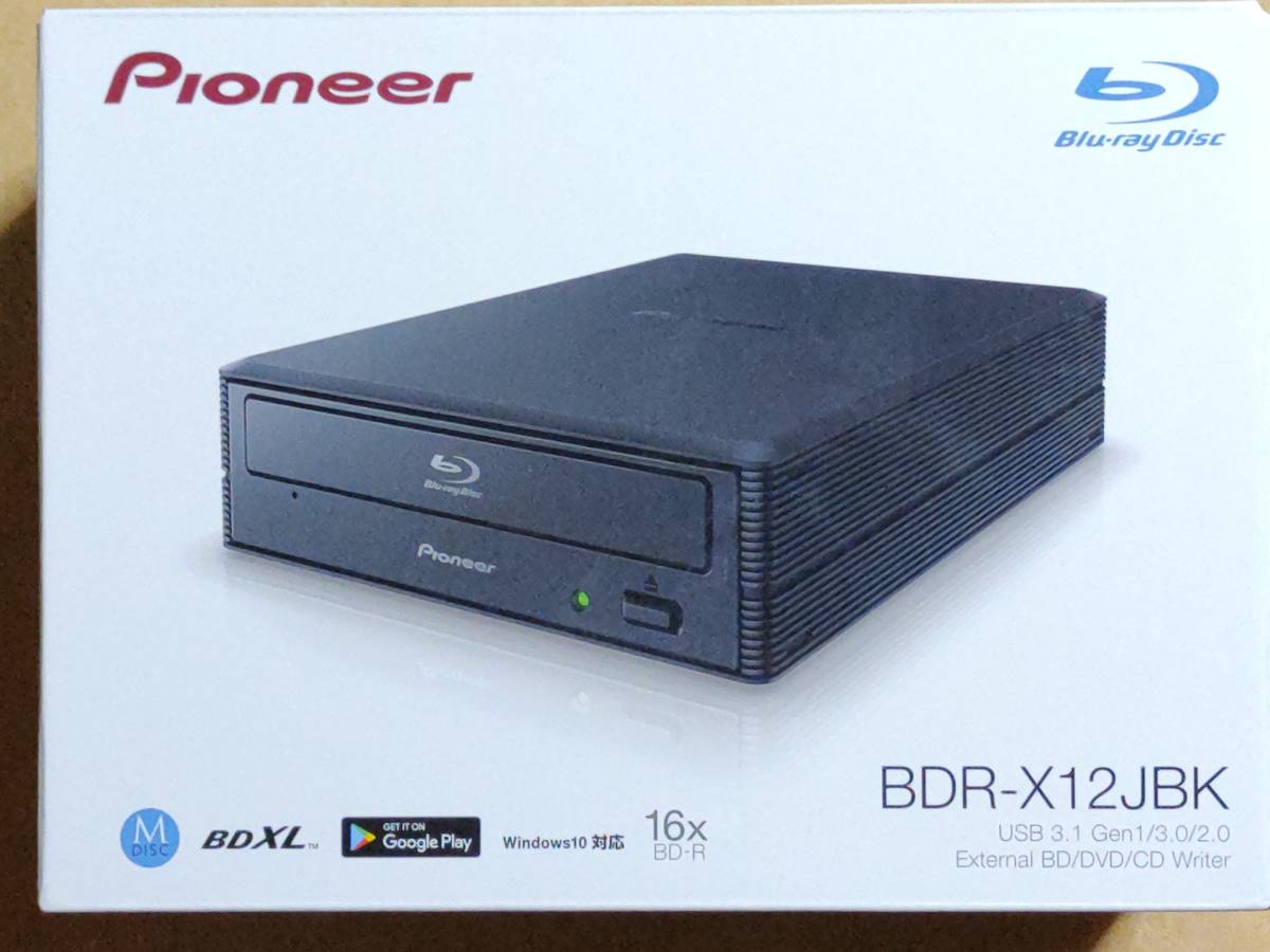 Pioneer パイオニア BDR-X12JBK Windows/Mac用 外付けブルーレイドライブ