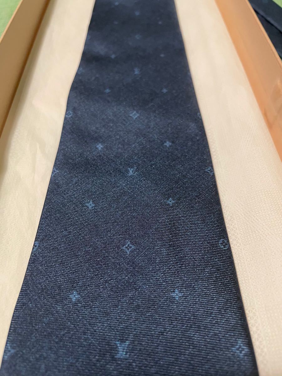 ルイヴィトン ネクタイ「クラヴァット・コンステレーションデニム7CM