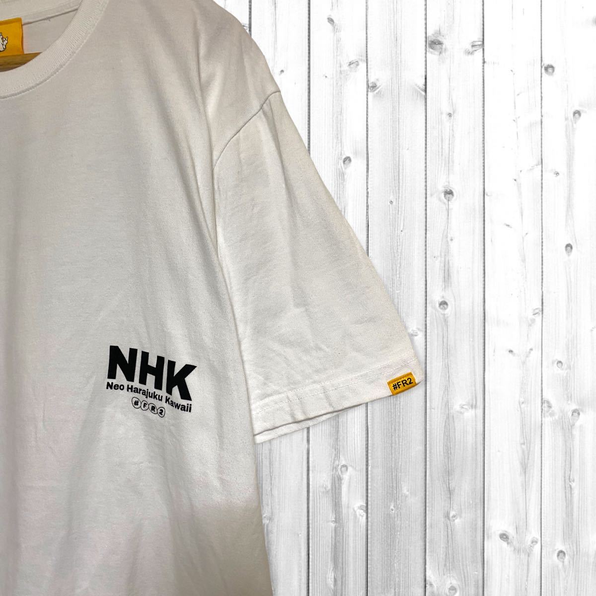 【レア】#FR2 NHK パロディデザイン　半袖　Tシャツ オーバーサイズ　ロゴ　エフアールツー　せーの　カットソー 刺繍ロゴ バックプリント