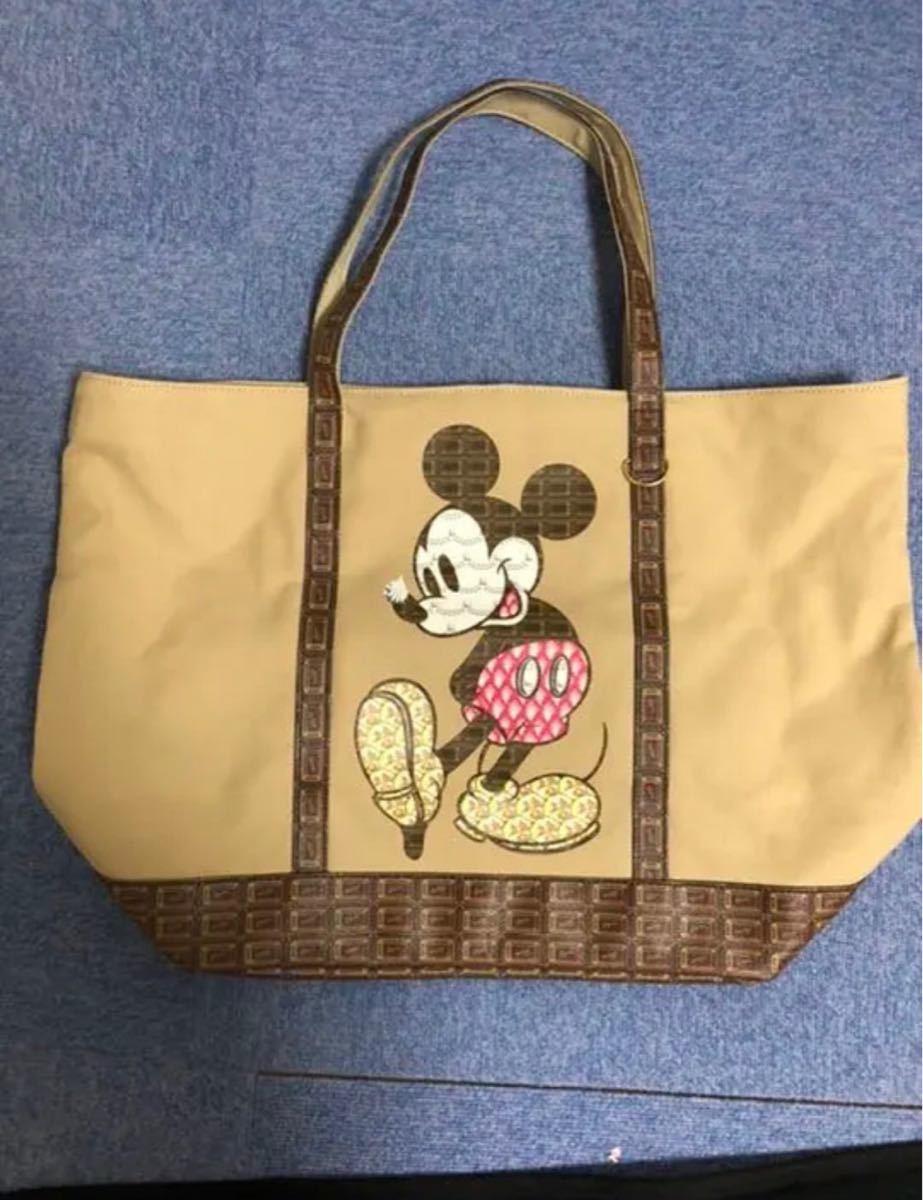 Q-pot × ディズニー ミッキーマウス チョコレートトートバッグ