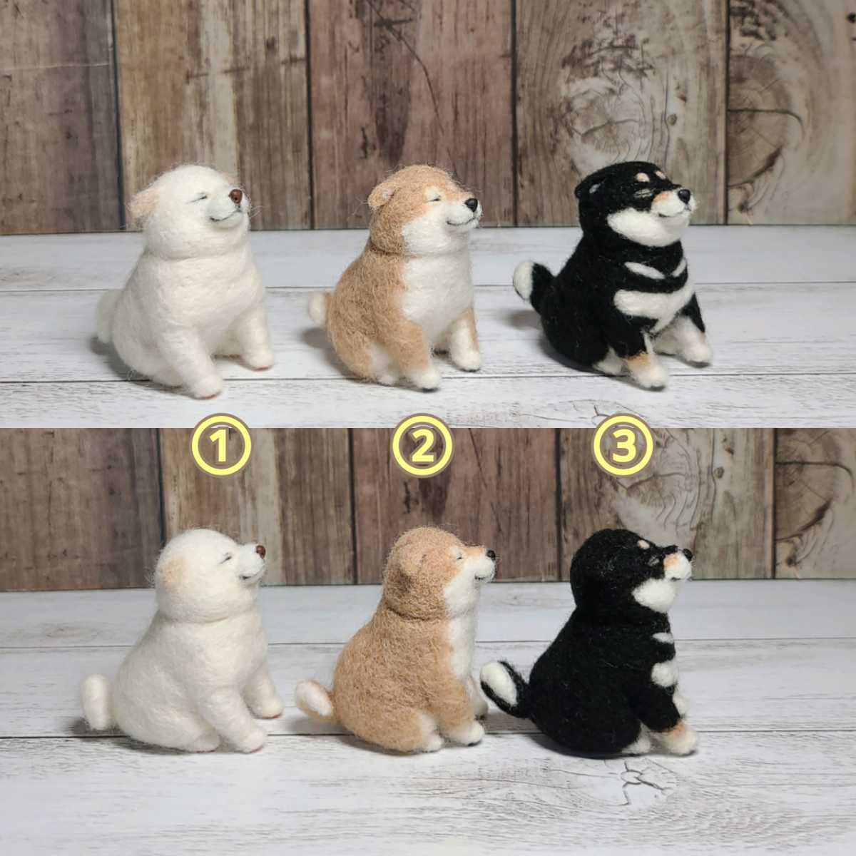 撫でられ待ち柴犬①白柴 一体のみ 羊毛フェルト*ハンドメイド 撫でられ待ち柴犬①白柴 一体のみ 羊毛フェルト*ハンドメイド