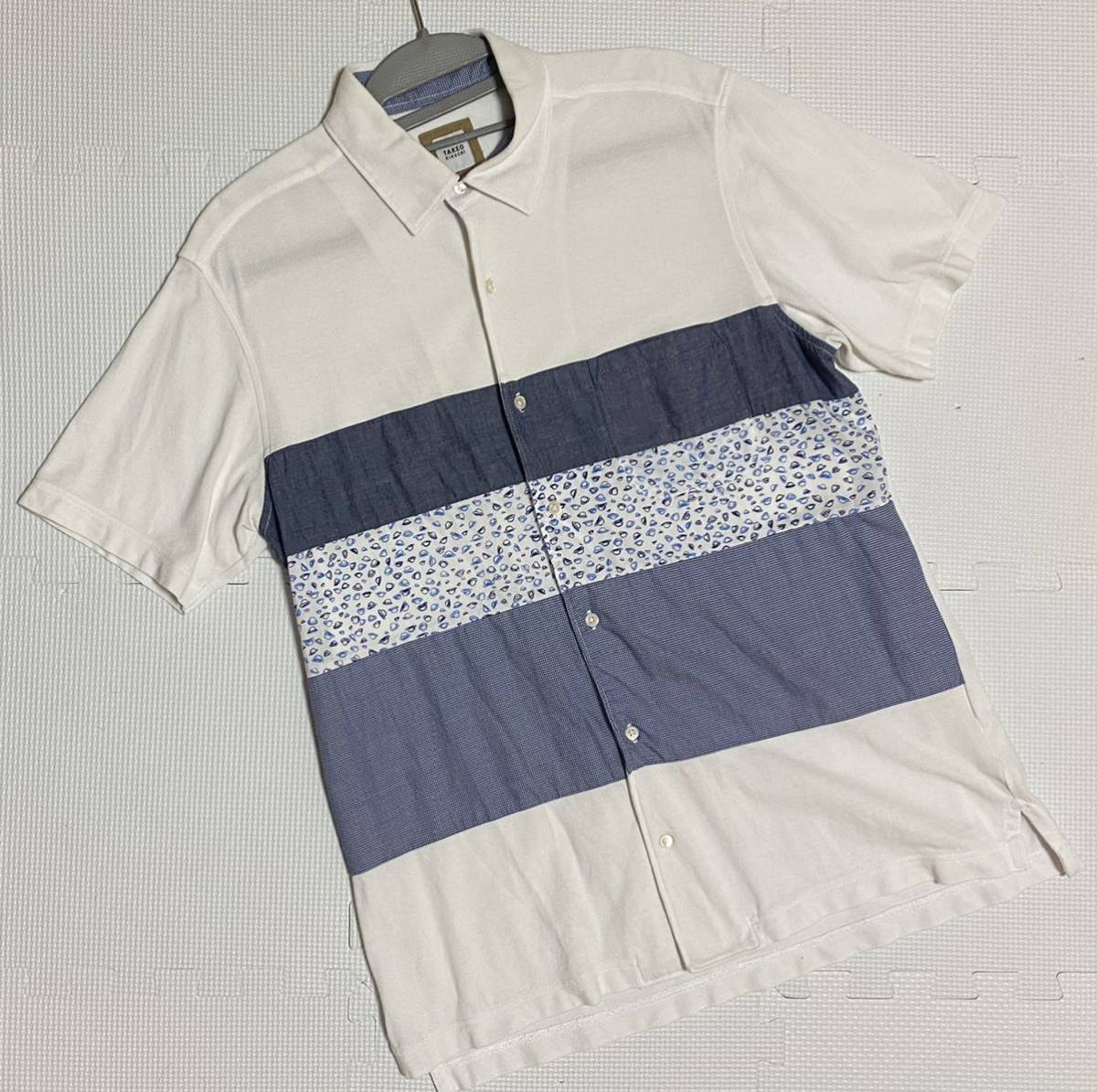 * condition excellent * TAKEOKIKUCHI Takeo Kikuchi short sleeves shirt men's L [YF-814]