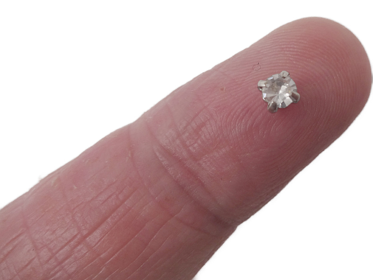 キラリ手芸部 No1431ビジュー パーツ 手芸用 ツメ有り（アクリル）クリスタル0.3×0.3cm_12個入り_画像3