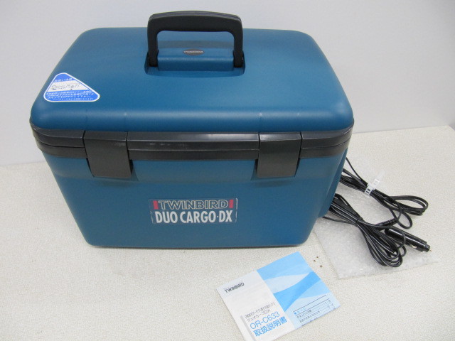 超美品 ツインバード デュオカーゴDX ポータブル電子冷温ボックス OR-C633 10.5L