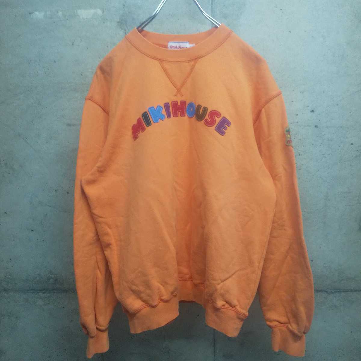 90s mikihouse / ミキハウス スウェット トレーナー ビッグロゴ vintage ヴィンテージ ビンテージ レトロ used 古着 _画像1