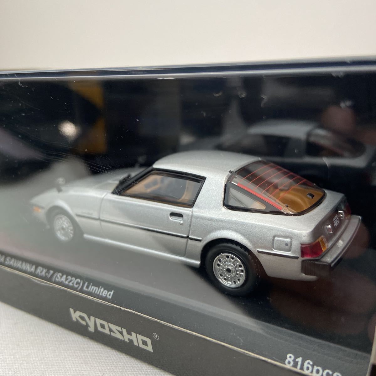 京商 1/43 マツダ サバンナ RX-7 SA22C リミテッド 1979年 サンビームシルバー MAZDA SAVANNA Limited 国産 旧車 名車 ミニカー モデルカーの画像6