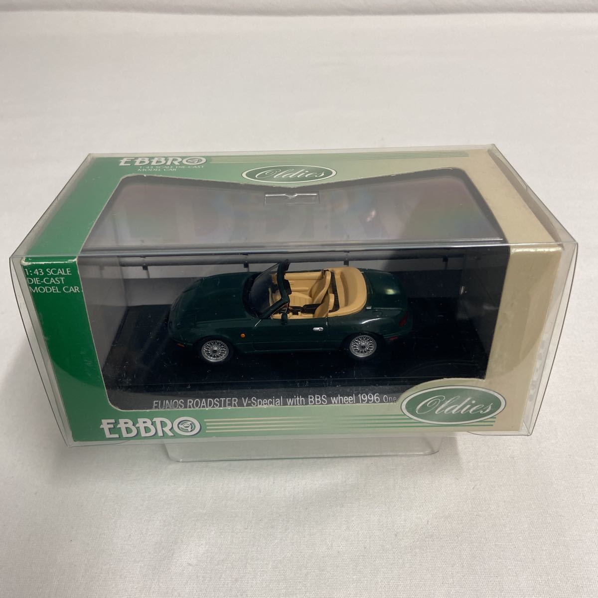 幌パーツ付き EBBRO 1/43 EUNOS Roadster V-special BBS ホイール 1996年 エブロ ユーノス ロードスター NA MAZDA 絶版 国産 名車 ミニカー_画像2