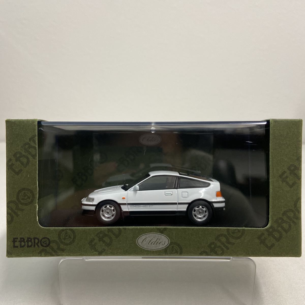 EBBRO 1/43 HONDA CR-X 1987年 WHITE エブロ ホンダ ホワイト JDM 国産 旧車 名車 絶版 ミニカー モデルカー