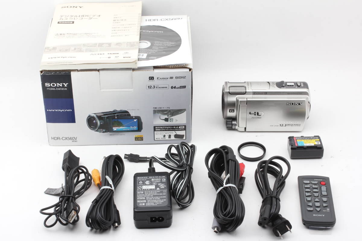 美品 SONY デジタルビデオカメラ HANDYCAM HDR-CX560V/S シルバー