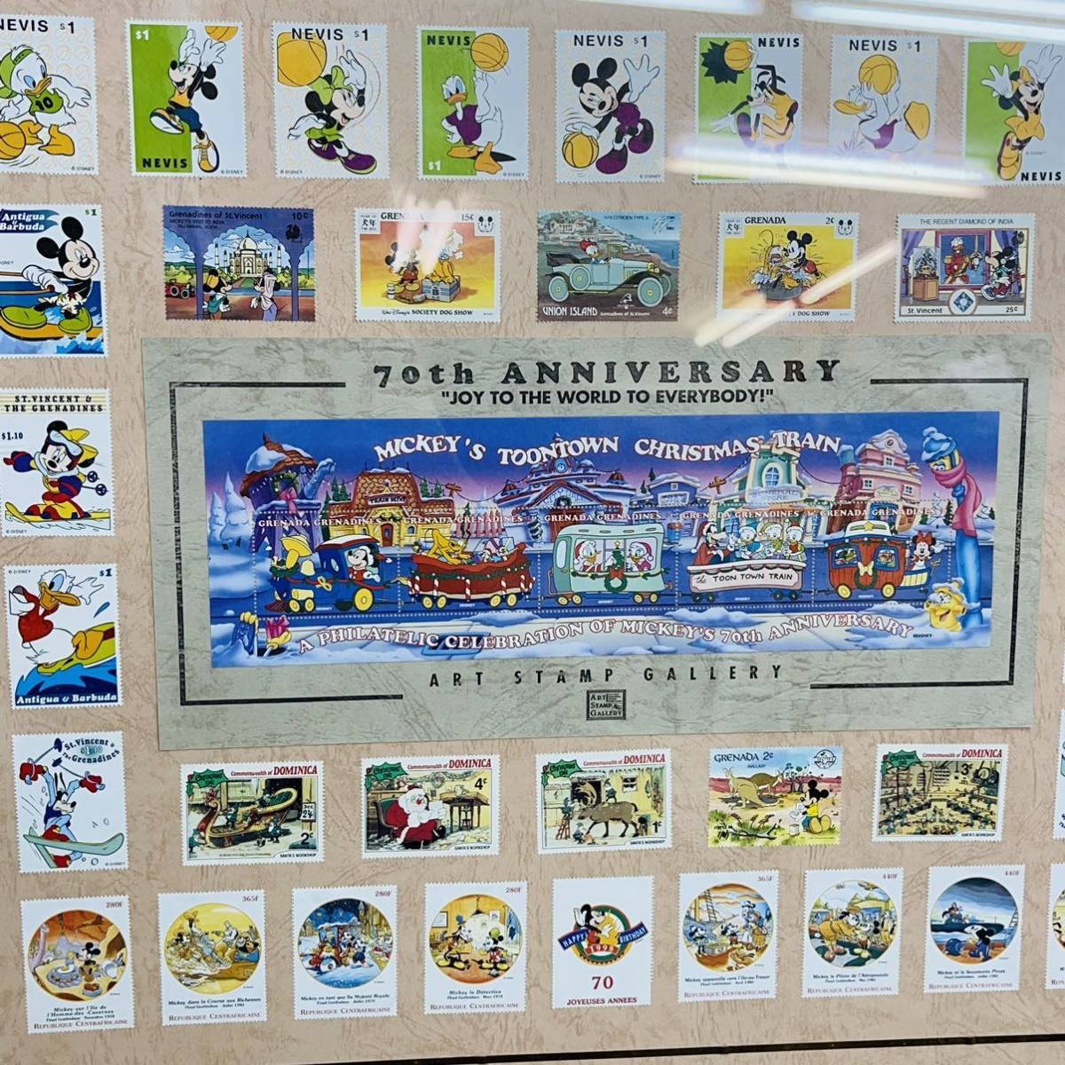 CF15 Disney ディズニー70周年記念 切手セット 078／300 ミッキーミニー コレクションインテリ中古現状品_画像5