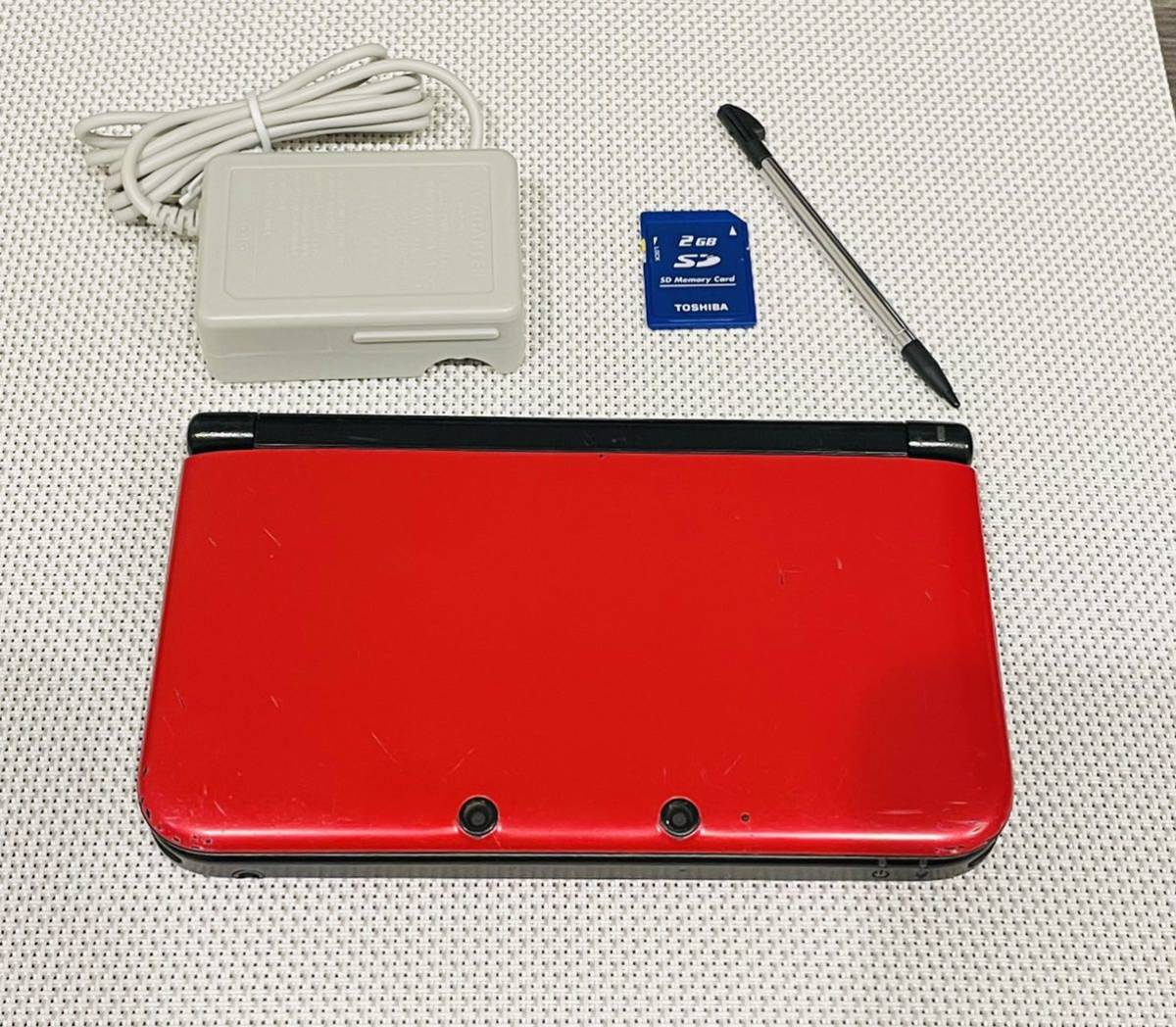 ニンテンドー3DS LL レッドブラック 本体動作品 送料無料 付属品付き