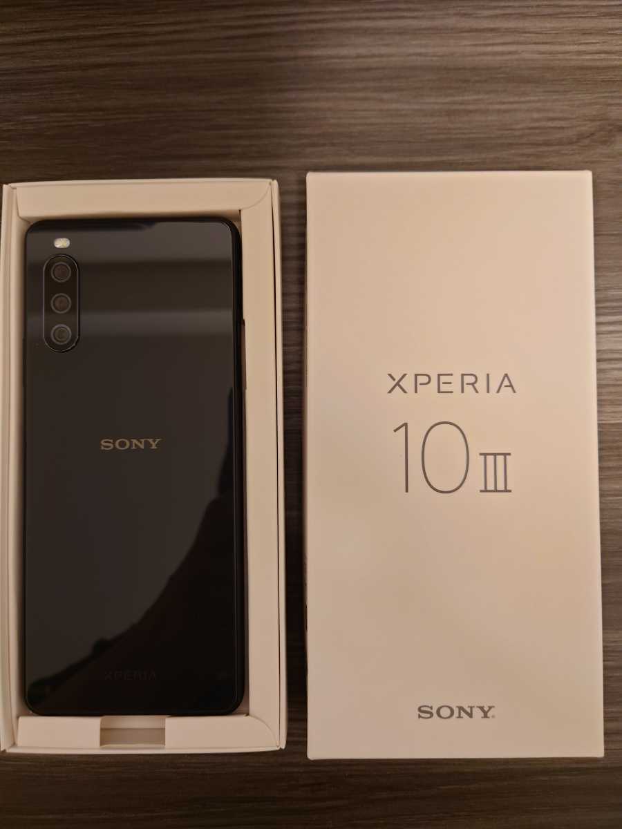 SIMロック解除品 SONY XPERIA 10 III 128GB ブラック au SIMフリー