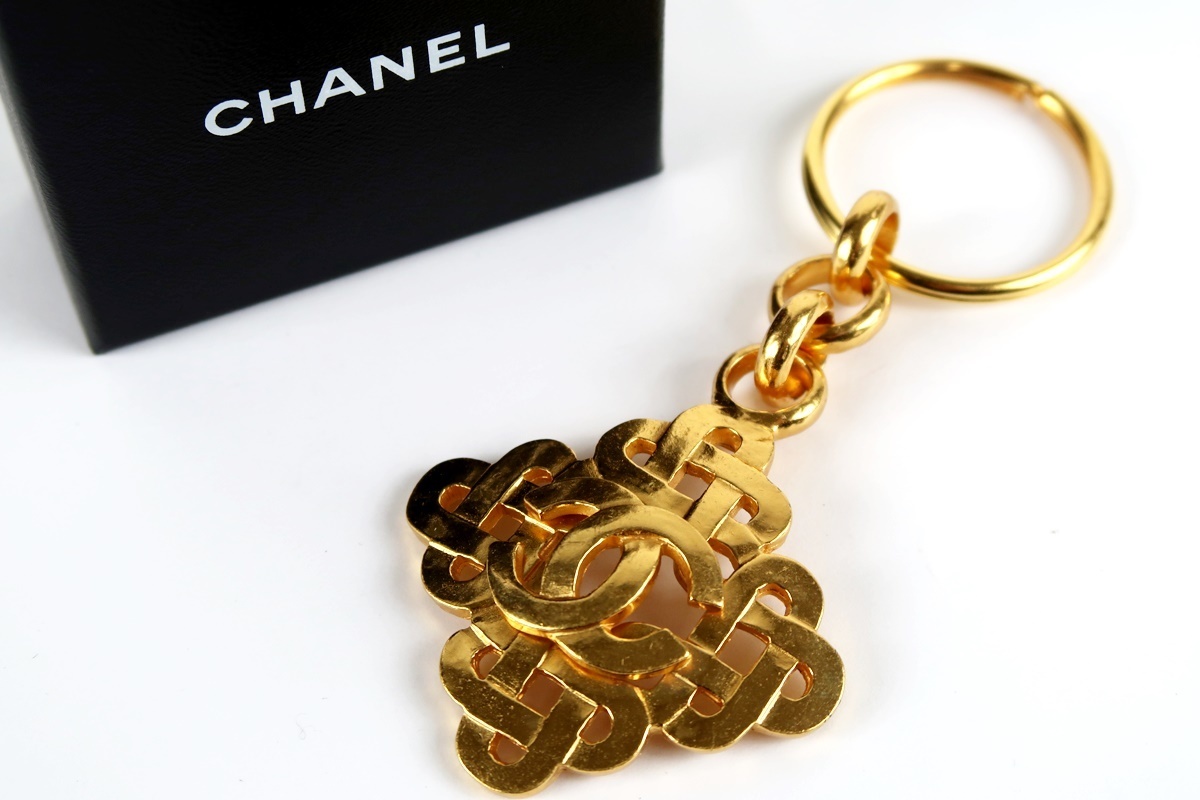 超美品】CHANEL シャネル ココマーク キーホルダー キーリング 97P刻印