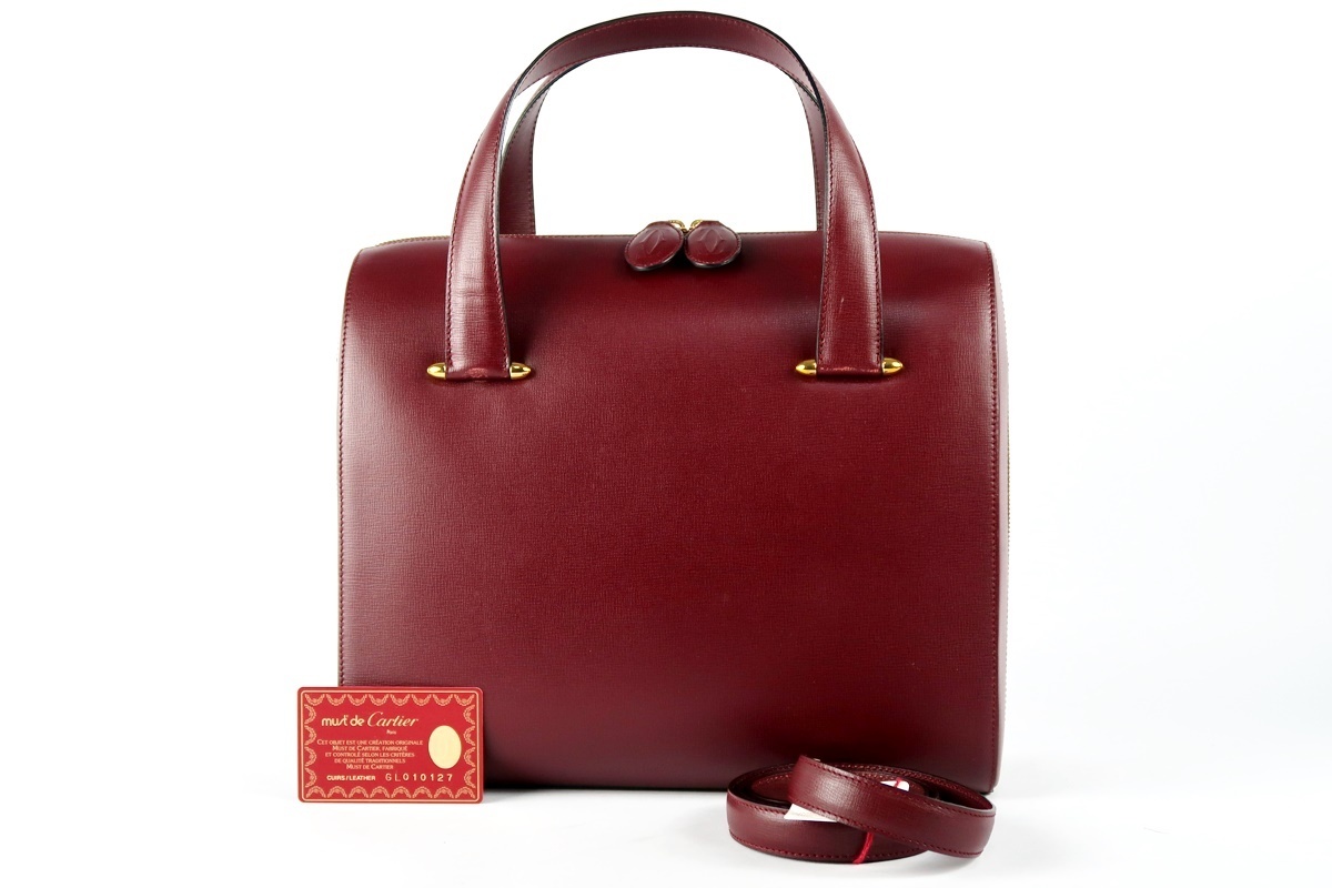 美品】Cartier カルティエ マストライン 2WAYショルダー ハンドバッグ