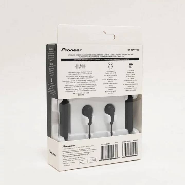 パイオニア C7  wireless Bluetooth イヤホン　 ワイヤレスイヤホン SE-C7BT-B