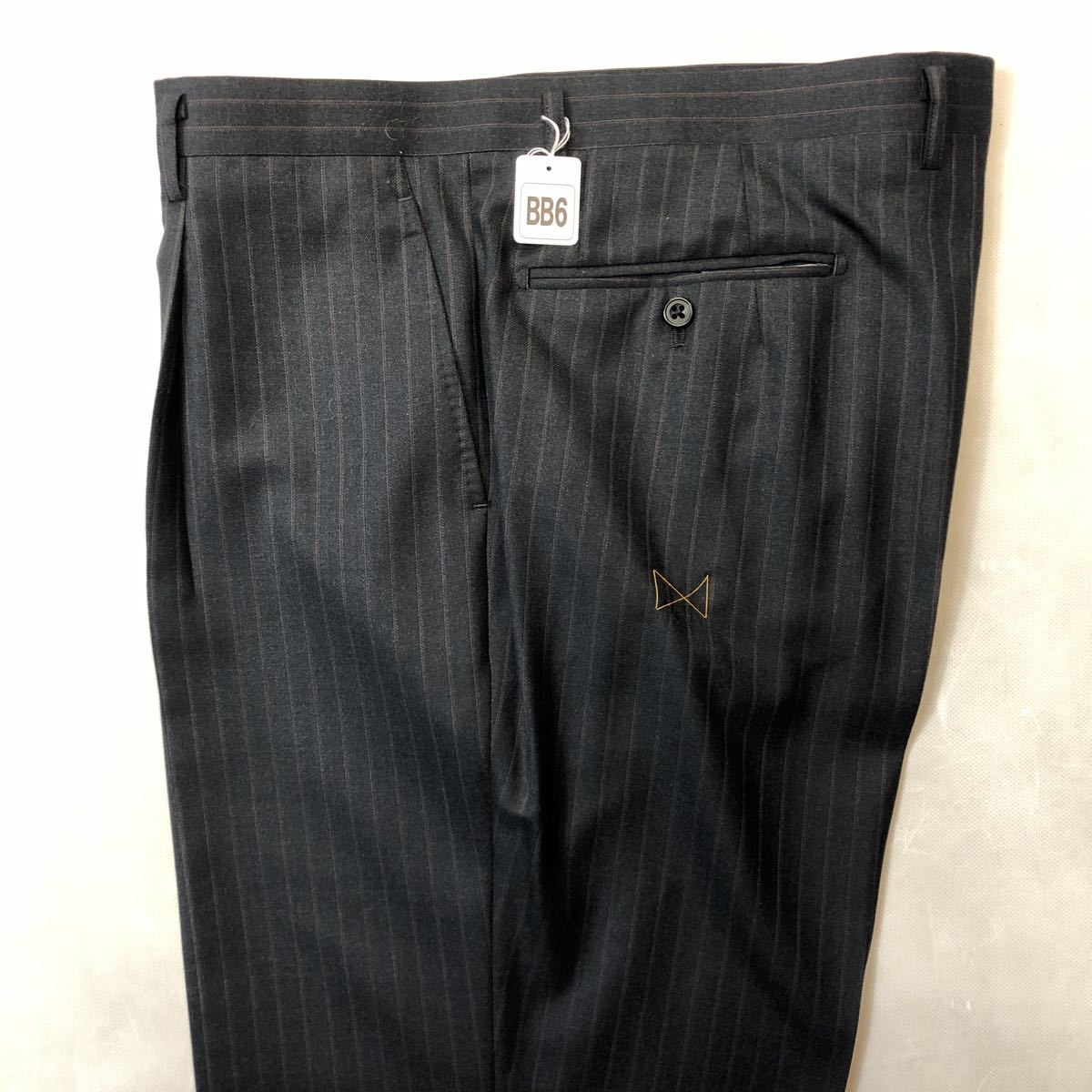 破格【Ermenegildo Zegna★BB6】エルメネジルド・ゼニア新品シングルスーツ 2B本台場仕立て 総裏サイドベント ウエスト96cm/1タック_画像6