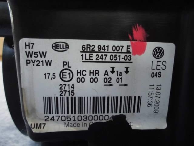 VW POLO 6C 左 ヘッドライト 6C2941007E ポロ_画像3