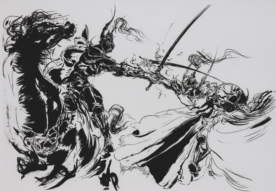 ○天野喜孝○黒と銀○100部限定○人気イラストレーター○FF ○天野喜孝○黒と銀○100部限定○人気イラストレーター○FF
