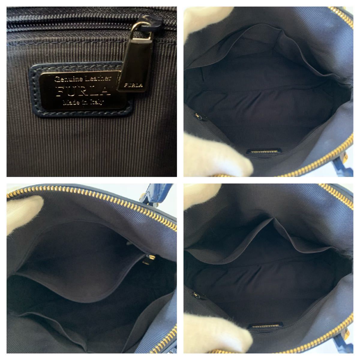 美品☆FURLA フルラ パイパー ハンドバッグ ショルダーバッグ2way