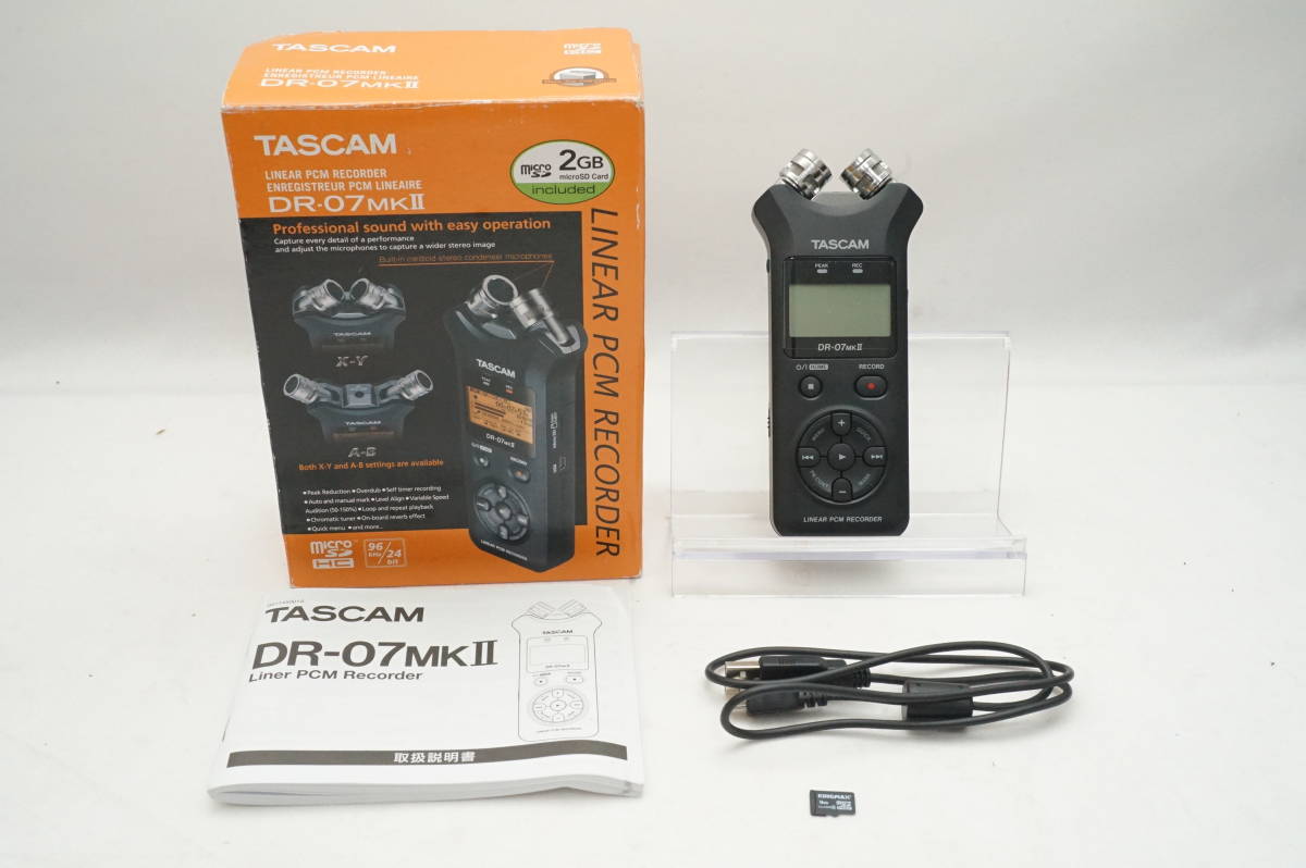 TASCAM リニアPCMレコーダー 24bit/96kHz対応 ブラック DR-07MKII