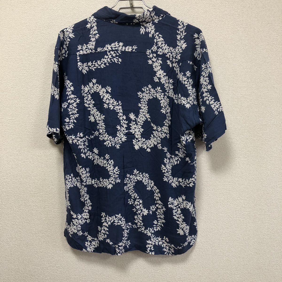 アロハシャツ L サイズ ブルー メンズ RAYON レーヨン 100％ 23_画像3