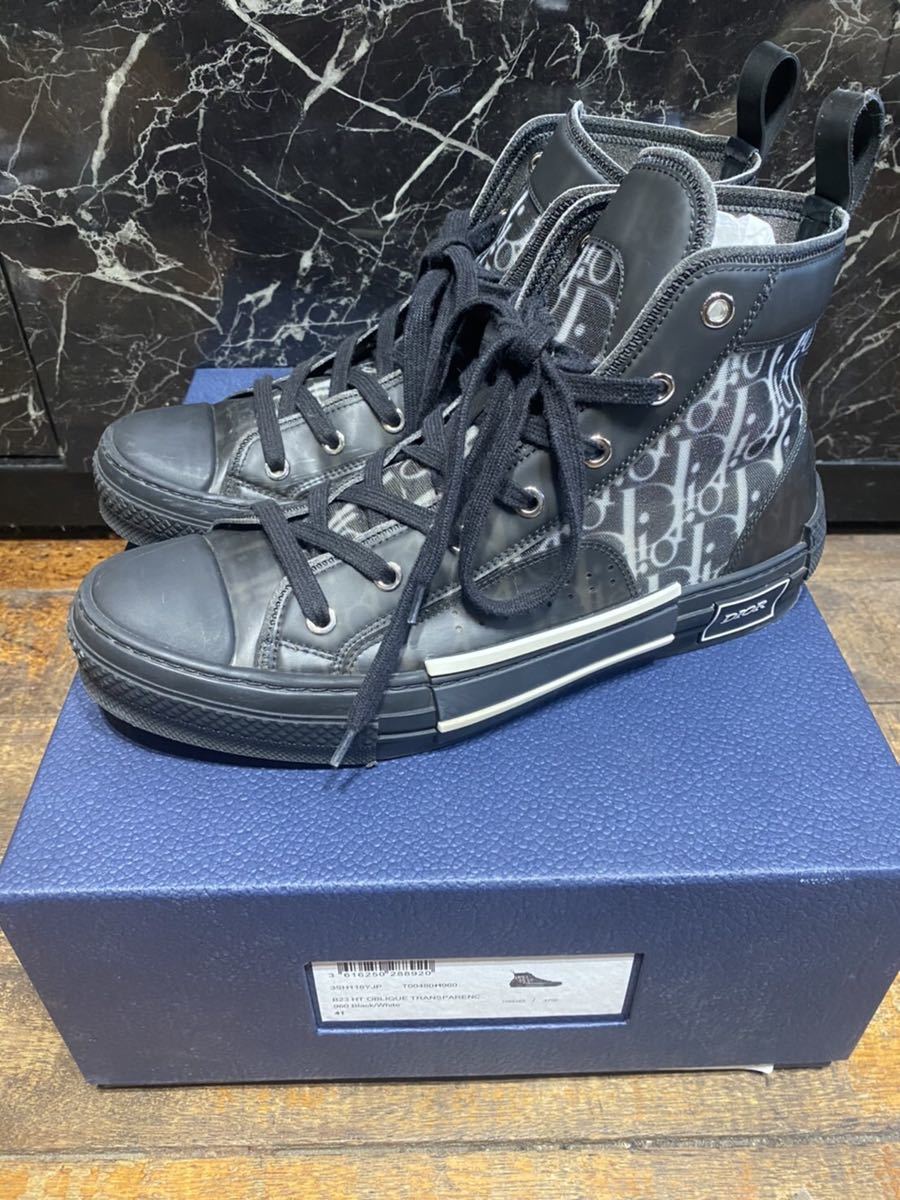 正規品 Dior B23 ハイトップスニーカー ディオール オブリーク