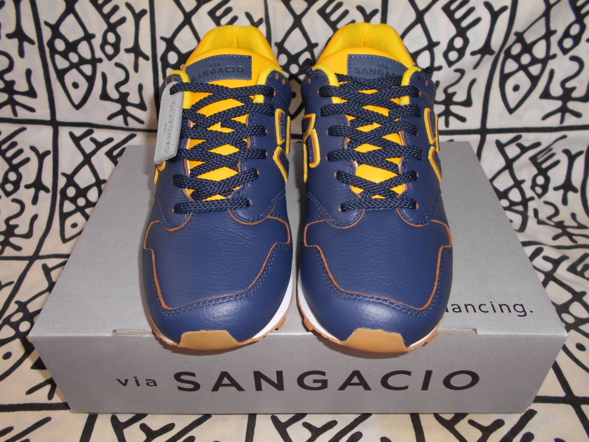 確実正規品 にゅ~ず『NAVY×YELLOW』 SANGACIO サンガッチョ 24.5