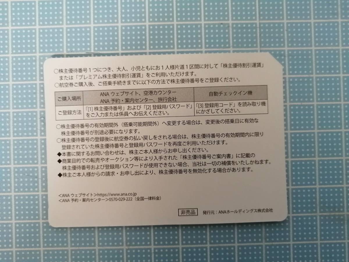 最新版含む ☆全日空ＡＮＡ株主優待券 8枚組☆ 2022年11月末有効４枚と