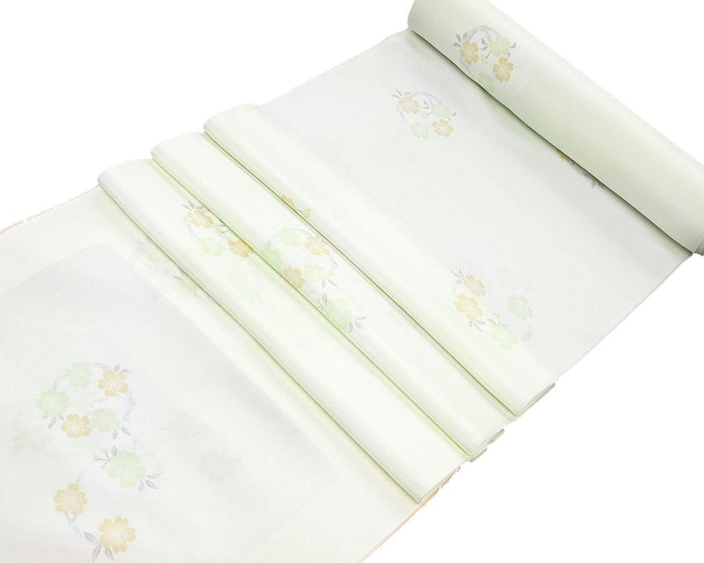 最新コレックション浴衣/水着長襦袢 新品 正絹 桜模様 長襦袢 反物 未仕立 着物 i1220 www