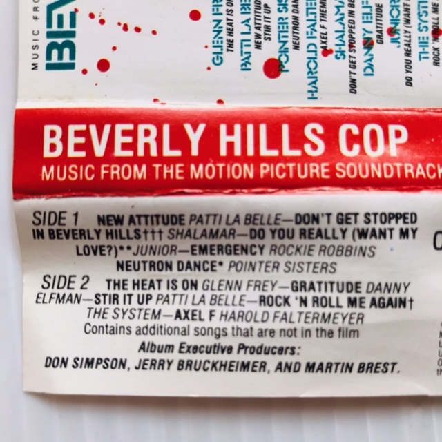 BEVERLY HILLS COP カセットテープ サントラ 映画音楽 洋楽 洋画 ビバリー ヒルズ コップ サウンドトラック_画像7