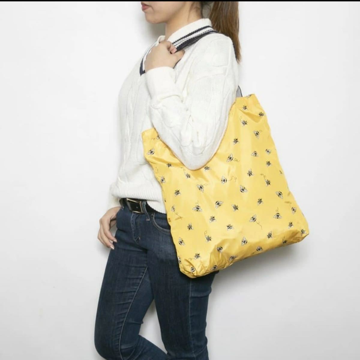 Cath Kidston キャスキッドソン エコバッグ ハチ柄 イエロー Cath Kidston キャスキッドソン エコバッグ ハチ柄 イエロー