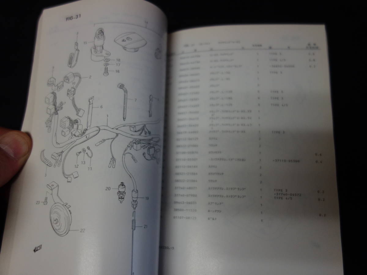【1986年】スズキ GSX250L GJ51B型 GSX250-L3 / L4 / L5型 純正 パーツカタログ / パーツリスト 【当時もの】_画像9