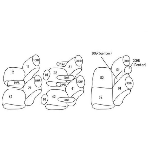 エスティマハイブリッド シートカバー AHR20W クラッツィオ ET-0295 クラッツィオ プライム シート 内装_Clazzio