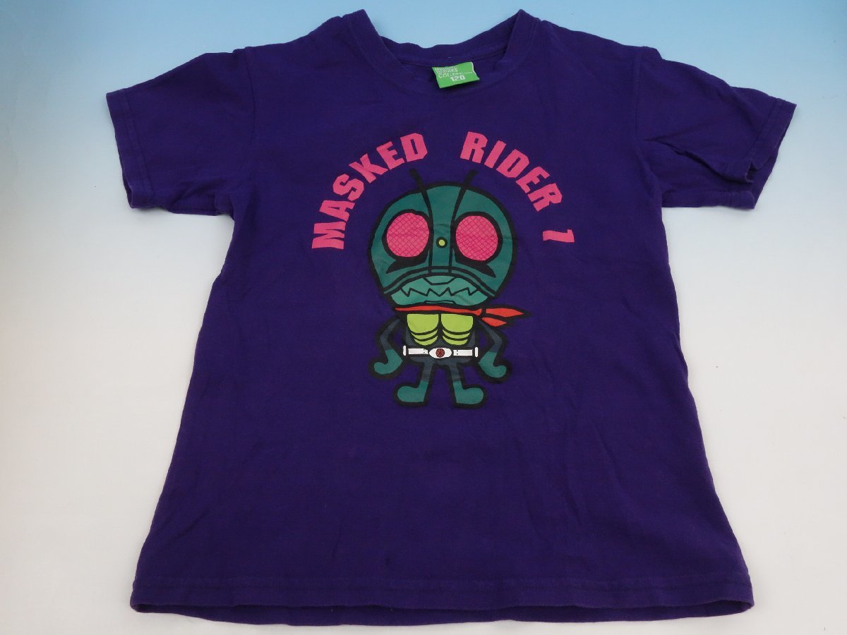 子供服 男の子 BANDAI バンダイ 石森プロ 半袖 Tシャツ 仮面ライダー 120サイズ 紫 パープル