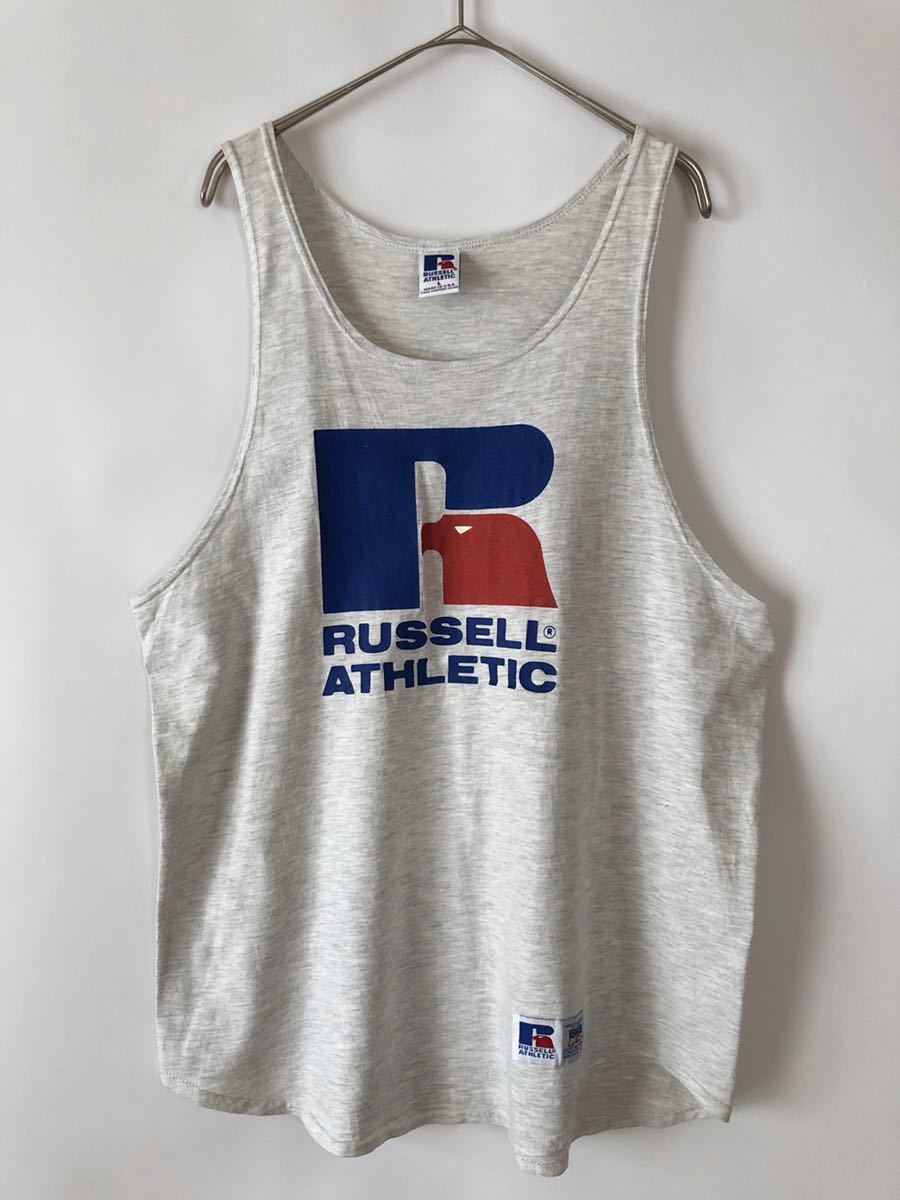 90s RUSSEL ATHLETIC ラッセル アスレチック タンクトップ 90年代 usa製 アメリカ製 ロゴ ノースリーブ_画像1