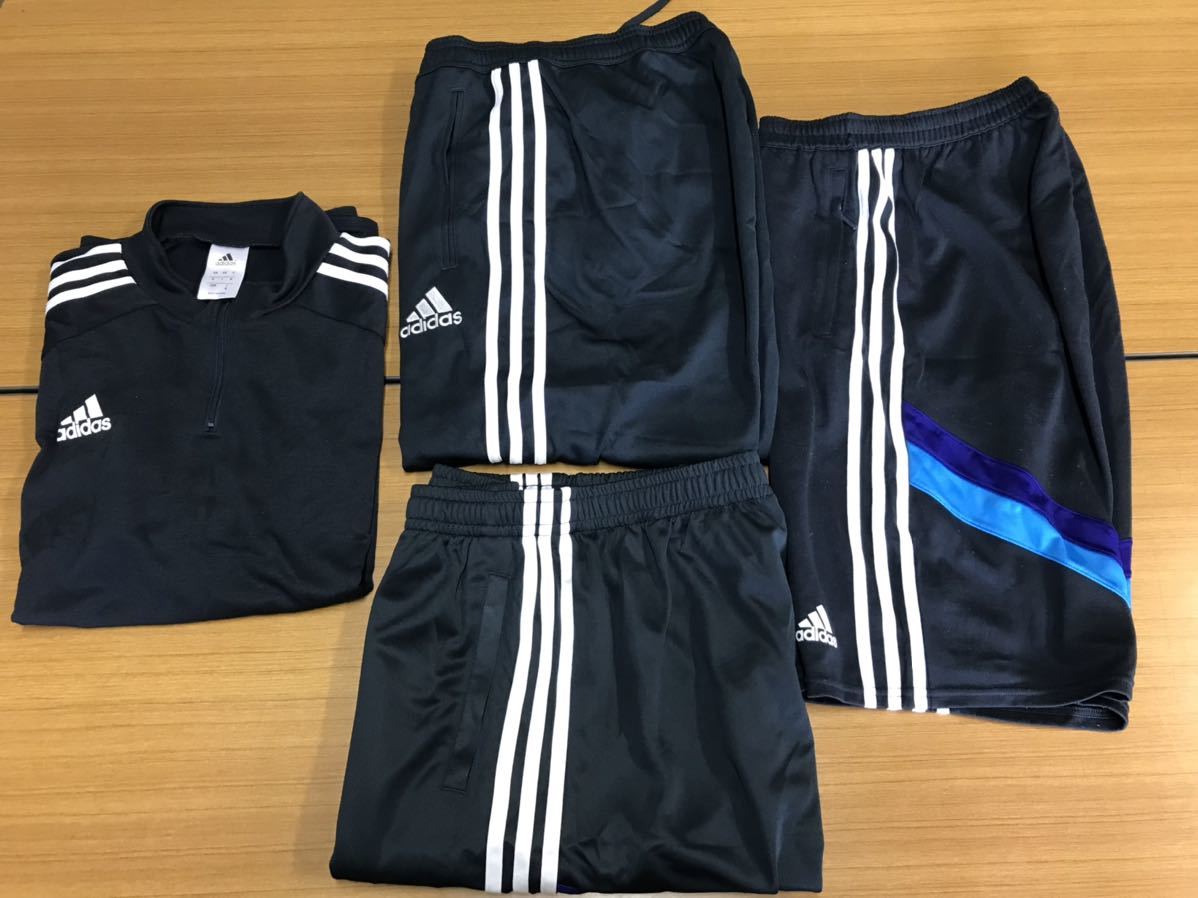 57 adidas サッカー ジャージ 上下 4点セット [202206]_画像1