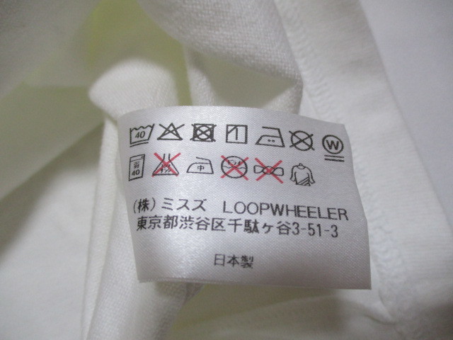 LOOPWHEELER ループウィラー BEAMS ポケット Tシャツ 白 L_画像6