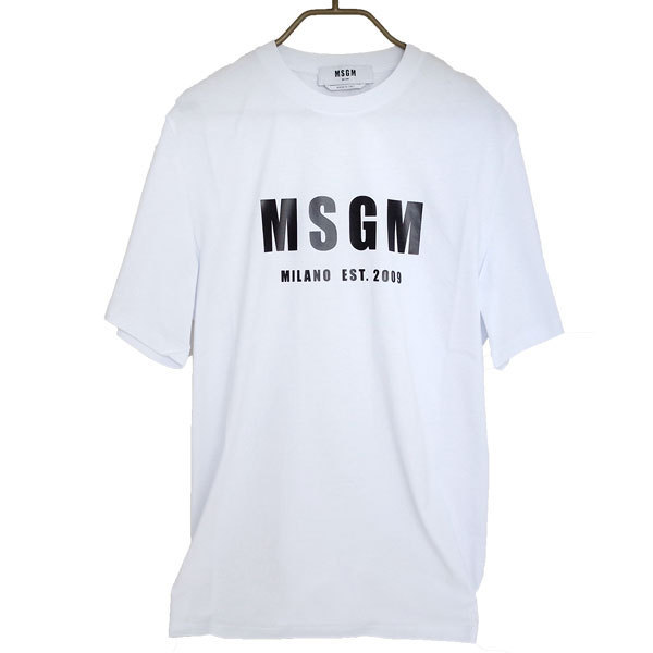 【新品本物】★エムエスジーエム MSGM トップス Tシャツ 2841MDM92 XSサイズ ホワイト WHITE メンズ