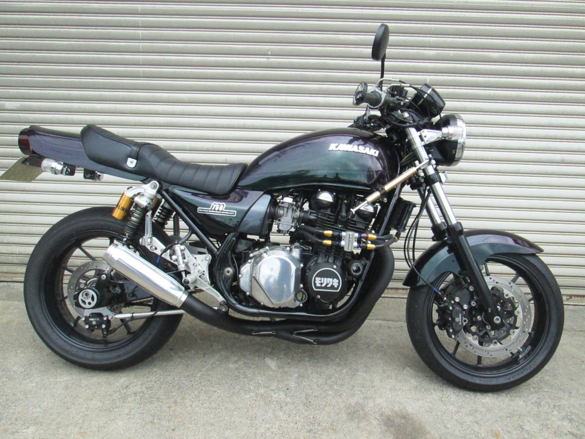 ゼファー750/RS対応42.7φスペシャルブラックモナカUPマフラー