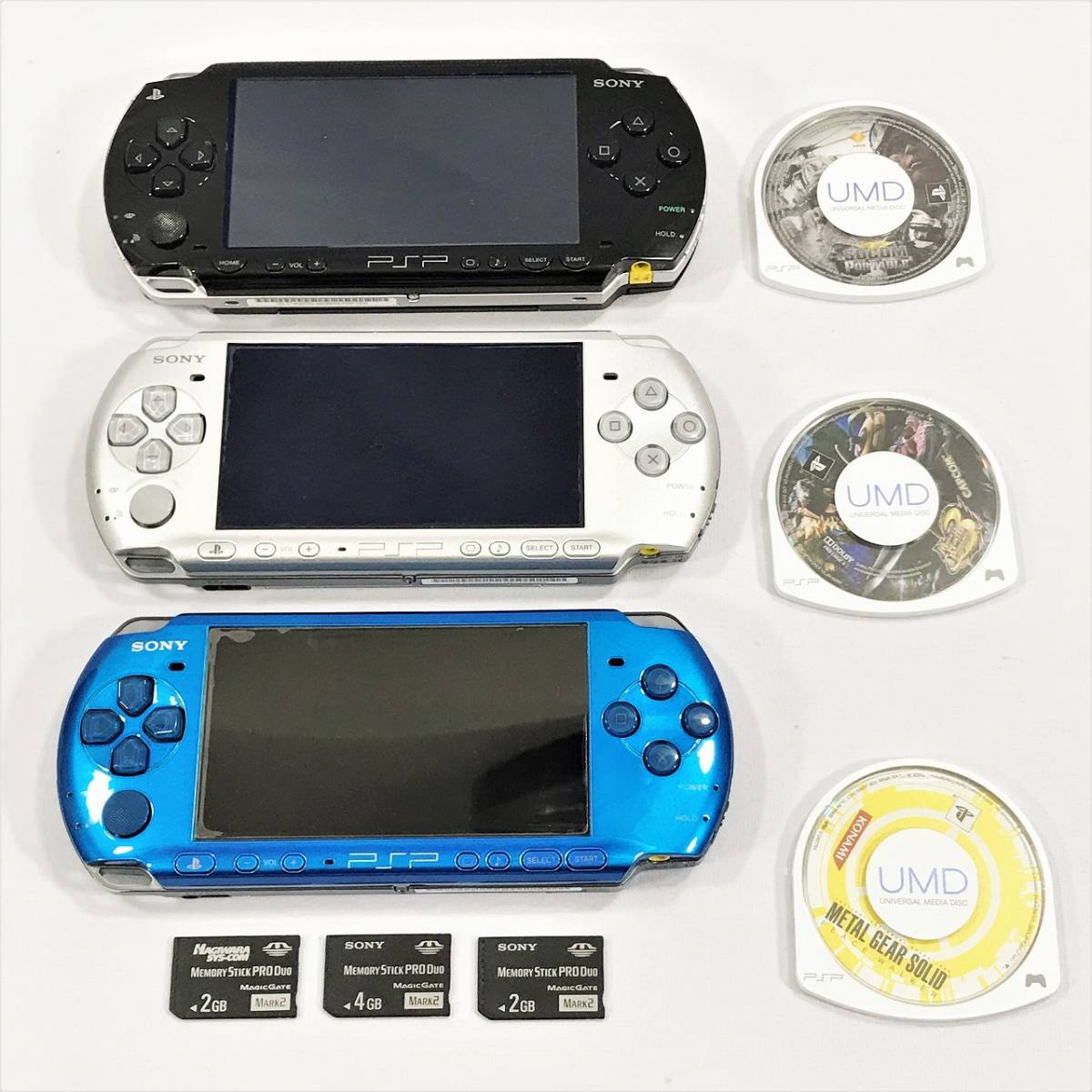 SONY PlayStation Portable PSP-3000 PSP-1000 3台まとめて / バッテリ 