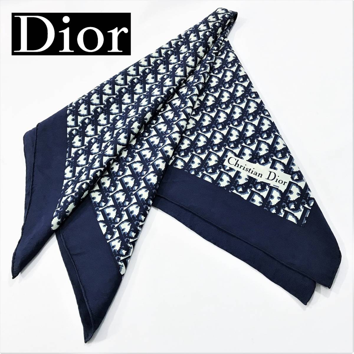 Christian dior ディオール 76 シルク スカーフ