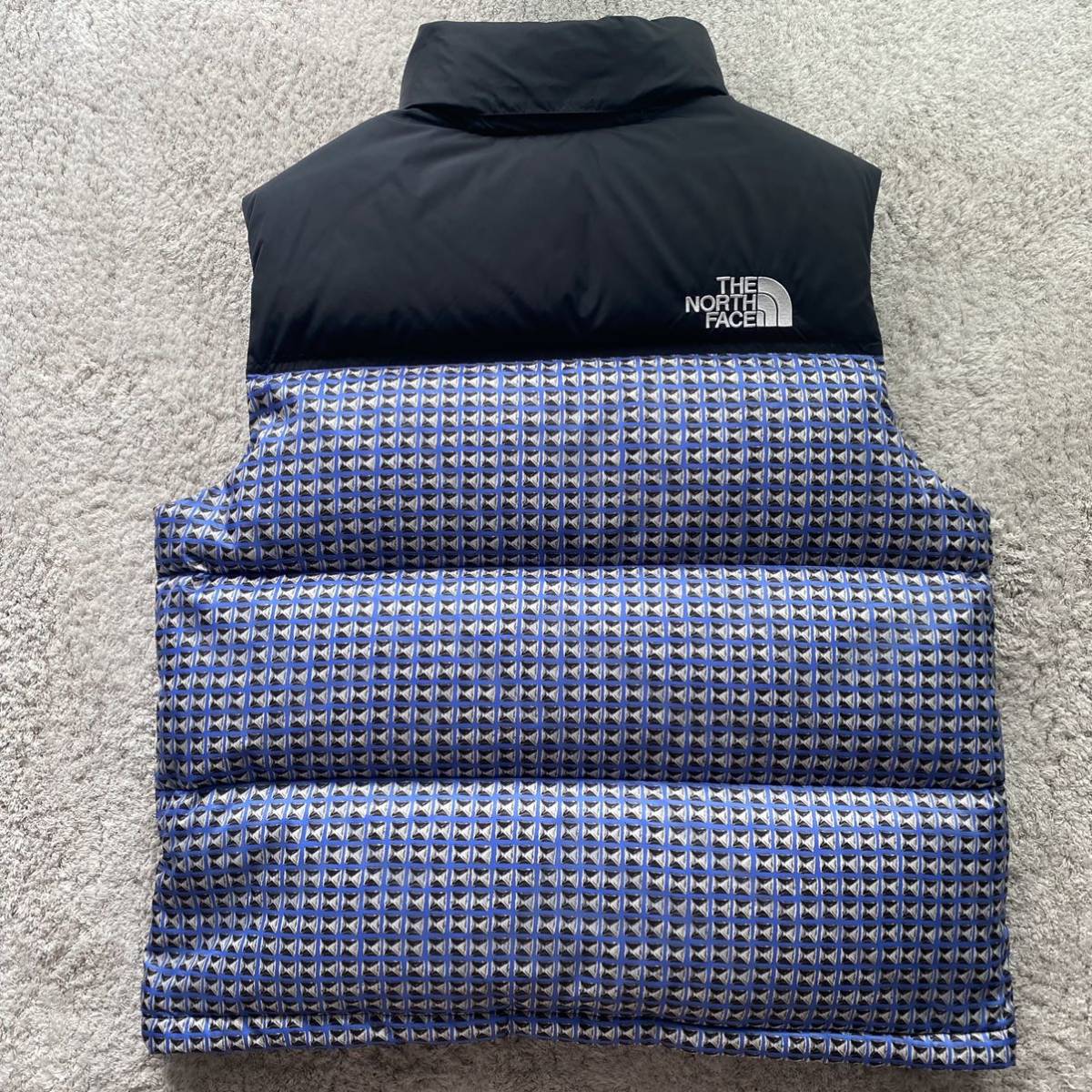 未使用級 Supreme The North Face シュプリーム ザ ノースフェイス 21SS Studded Nuptse Vest Royal ヌプシ ダウンベスト L コラボ 限定_画像2