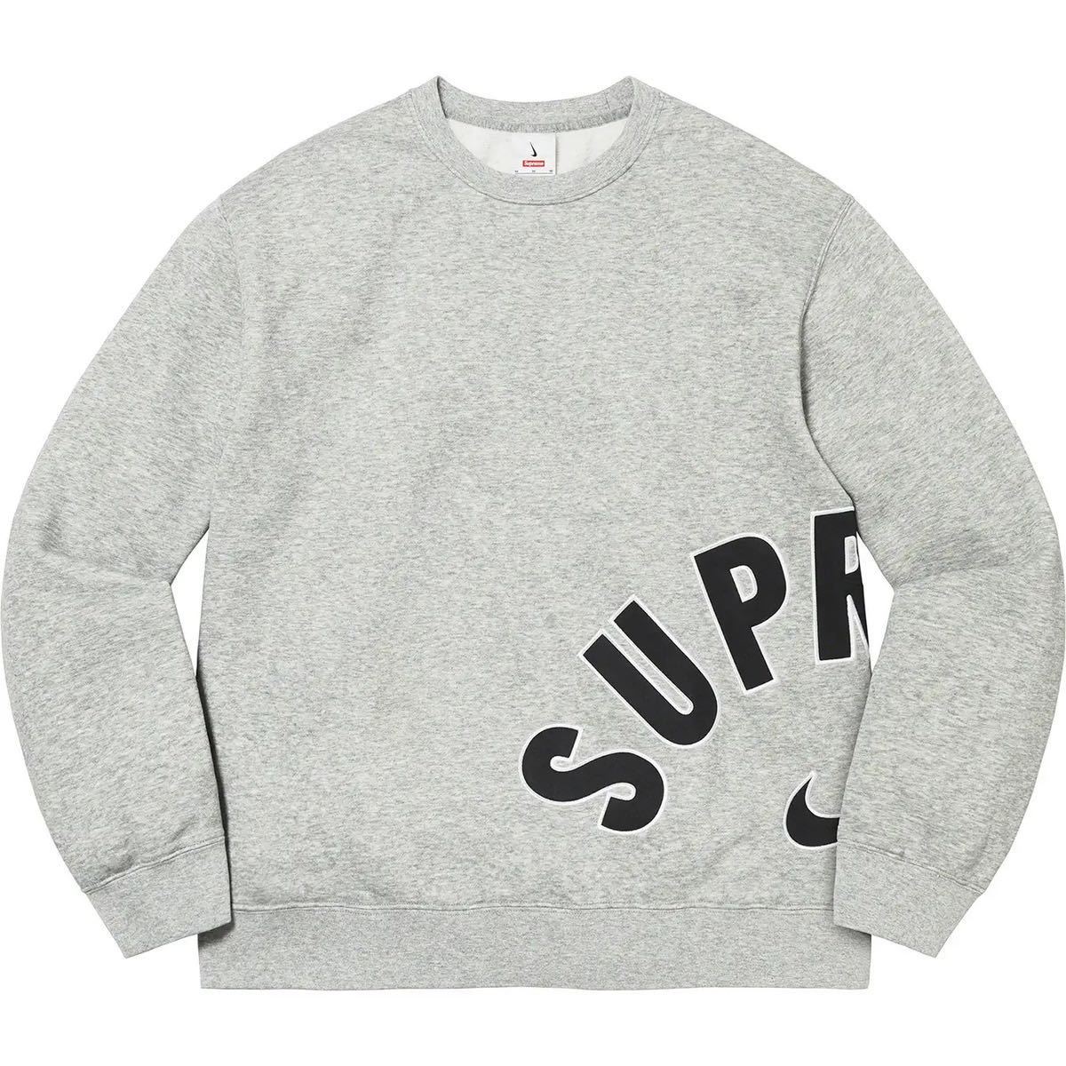 M ★新品未使用★ Supreme 22SS Nike Arc Crewneck ナイキ アーチ クルーネック Heather Grey ヘザーグレー 灰_画像1