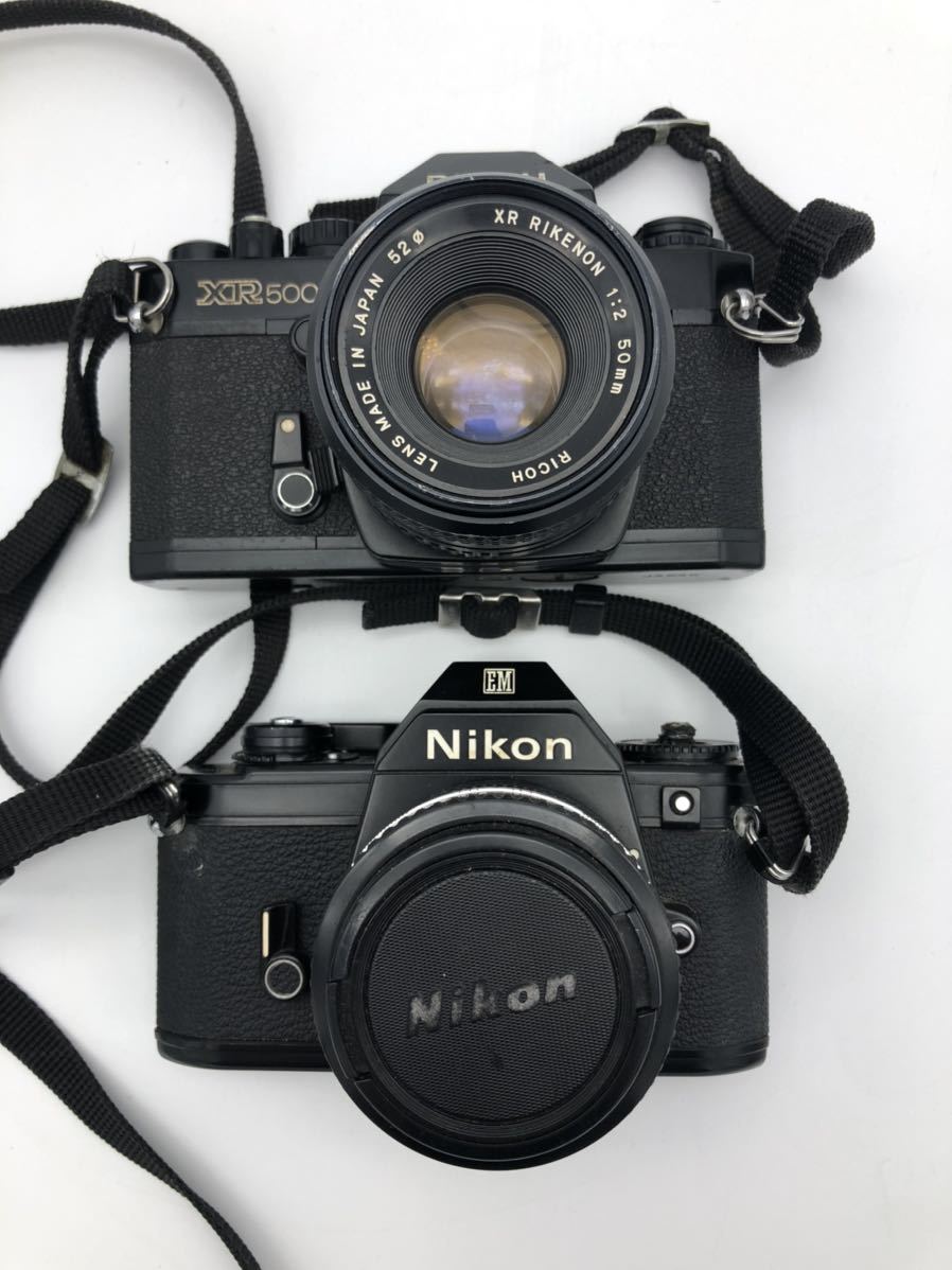 ジャンク品 Canon NIKON キャノン ニコン リコーEOS650 ニコン EM EOSkiss EOS1000 XR500 フィルムカメラ 動作未確認　5点まとめ_画像2