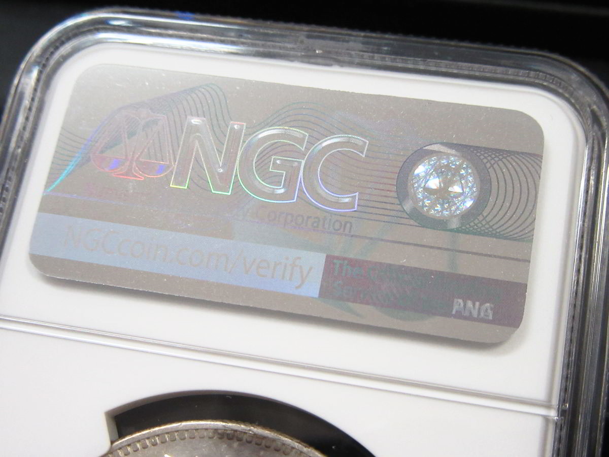 【古銭】 新1円銀貨 （小型） 明治28年 NGC UNC DETAILS_画像5