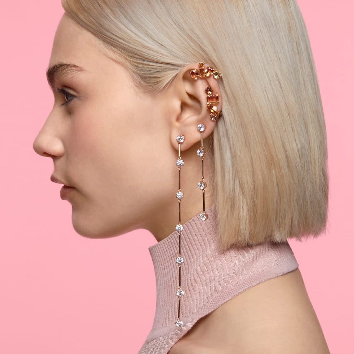 スワロフスキー swarovski Constella ドロップ ピアス | contifarma.pe